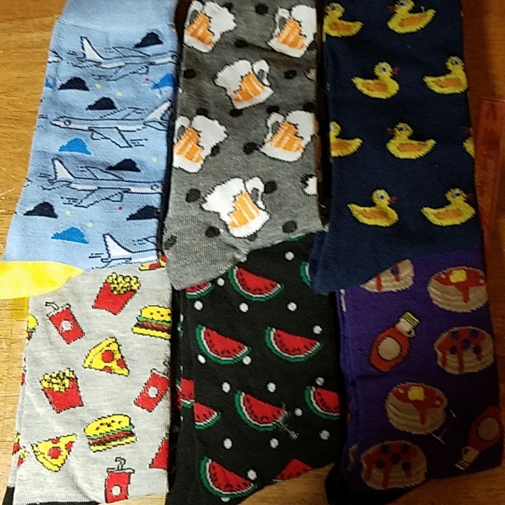 Mid Calf Men's Socks Shoe Size 6-12 One Pair